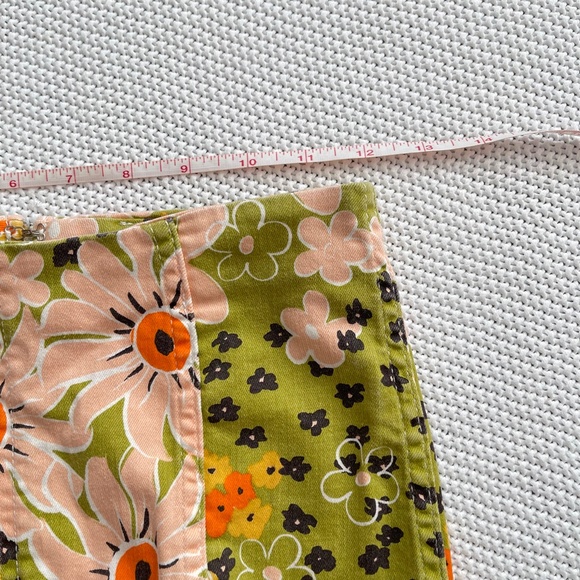 Free People x Lenni The Label Floral 70s Print Mini Skirt - Picture 4 of 5